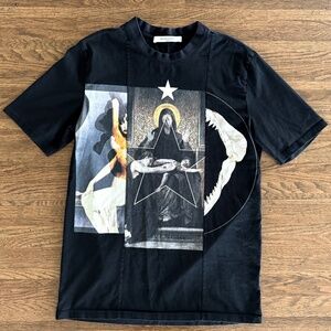 Givenchy T-Shirt Size S Black Graphic Madonna Shark Jaw Print Cotton Portugal